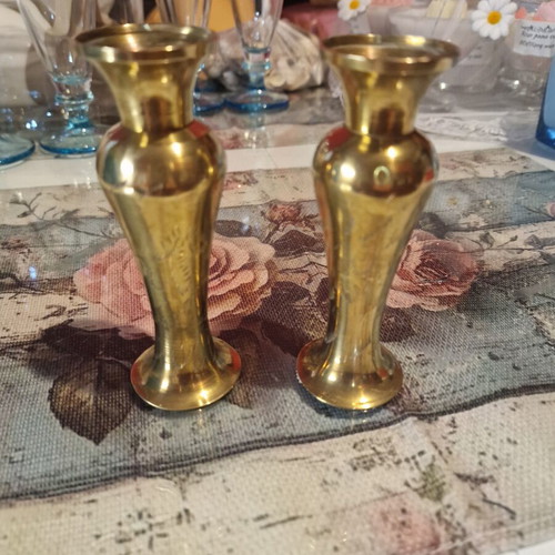 Brass candlesticks set of 2, 12cm, like new