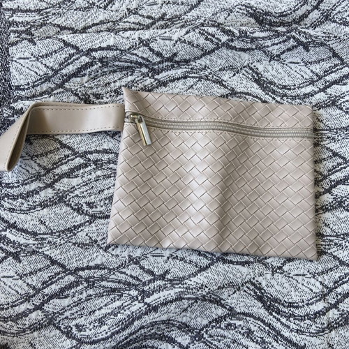 Cosmetic bag, beige, new