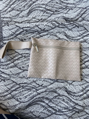 Cosmetic bag, beige, new