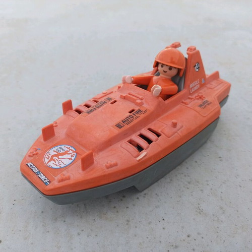 GI Joe Playmobil Action Force boat 1986 used with missing parts