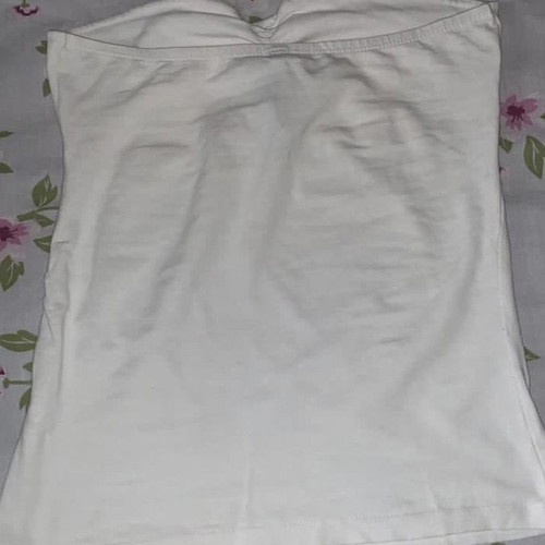 Stradivarius white top with buttons size S used