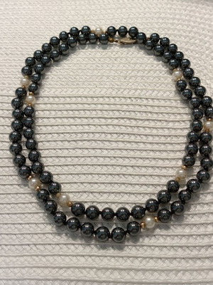 Hematite women's necklace like new, 120g, 84cm length