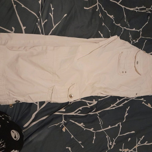 Capri pants used, summer white, women's