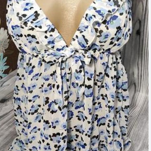 H&M pajama set like new, white and blue, size L