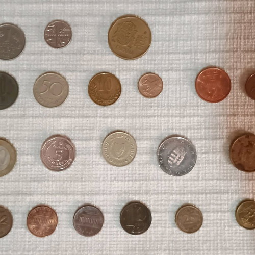 Foreign coins like new, set of 20 from 18 countries