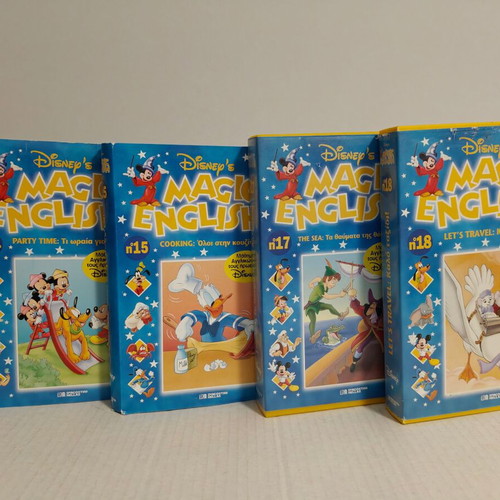 Magic English Disney learning VHS set of 28 used