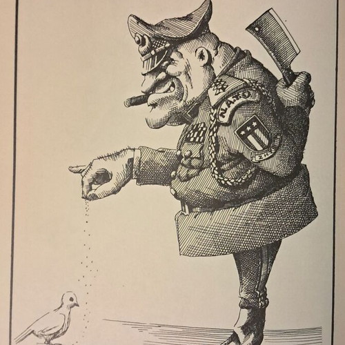 Epta Chronia Grousoyzia book used, political cartoons by Vangelis Pavlidis