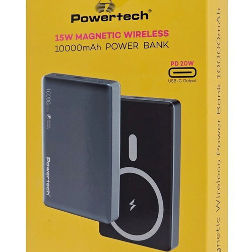 Powertech Power Bank PT-1377 10000mAh Magnetic Wireless 20W New