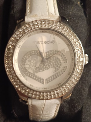 Marc Ecko women's watch used, white, needs strap replacement
