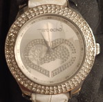 Marc Ecko women's watch used, white, needs strap replacement