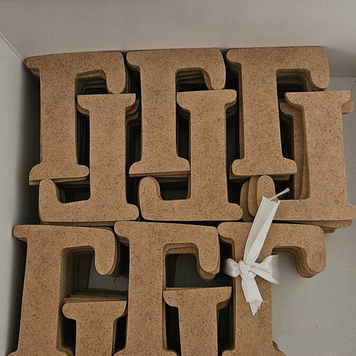 Handmade wooden letter "Γ" from MDF, pack of 115