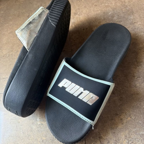Puma slippers size 38 like new, black