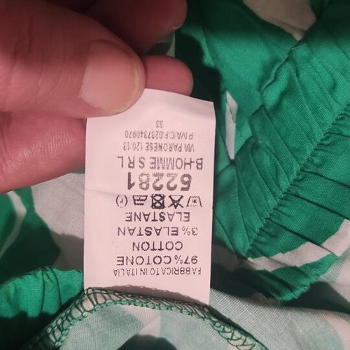 Summer pants with pockets like new, white and green