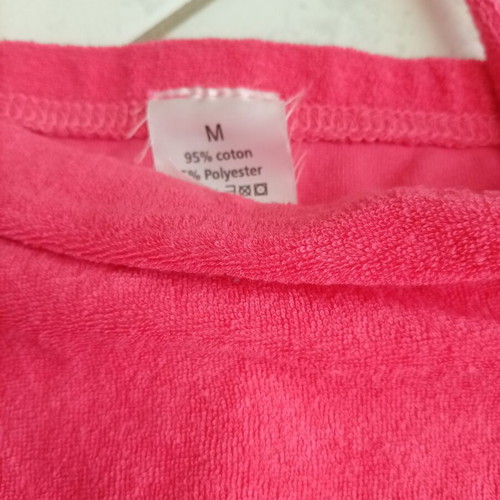 One-piece terry beachwear cotton, like new, pink, size M