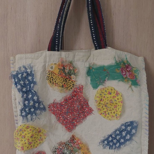 Zara Tote Shoulder Bag Boho Patchwork like new
