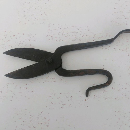 Blacksmith scissors handmade old used for cutting sheet metal