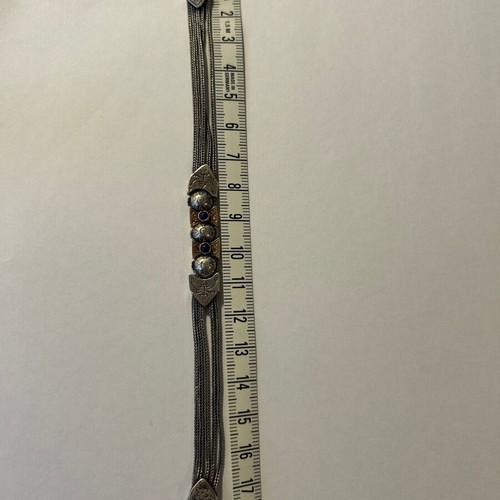 Silver and gold bracelet like new 925 and 22k