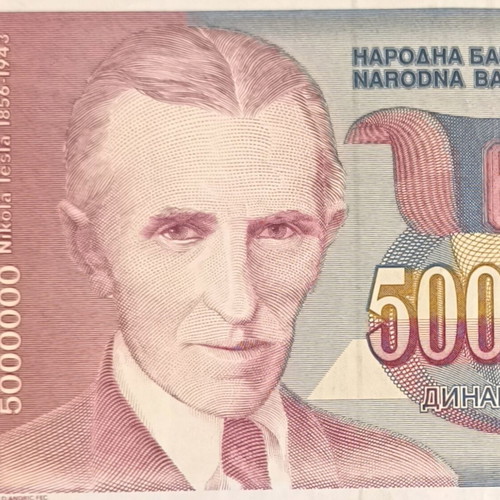 Yugoslavia 5,000,000 Dinara 1993 banknote used