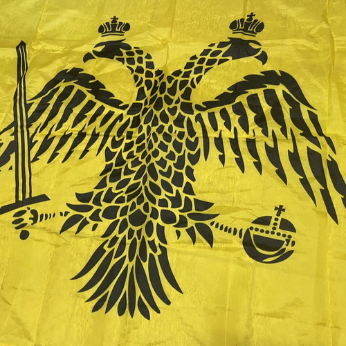 Flag of the Church of Greece used with double-headed eagle