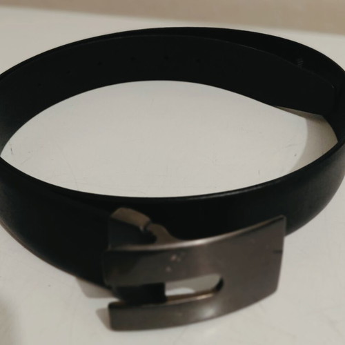 Nino Venturi men's leather belt Vera Pelle like new, black, 110 cm