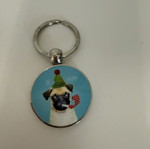 Μπρελόκ Pug “Be Happy”