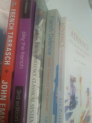 French Defense chess books used, set of 5, English