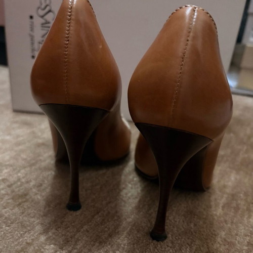 YSL Yves Saint Laurent Rive Gauche camel heels like new, size 36