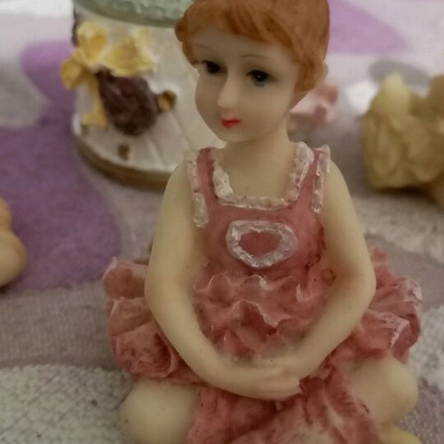 Decorative plaster ballerinas new, set of 4 pieces