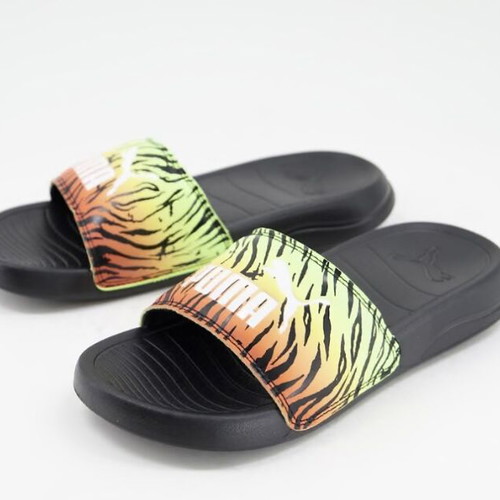 Puma Popcat 20 Zebra sliders, black, size 35.5