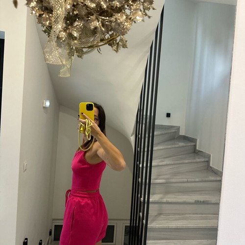 Shein fuchsia sports set new with shorts and sleeveless top