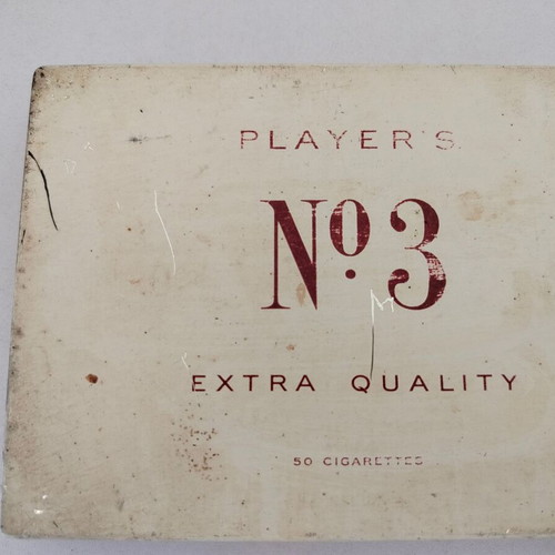 Player's No3 Vintage Metal Cigarette Box Used