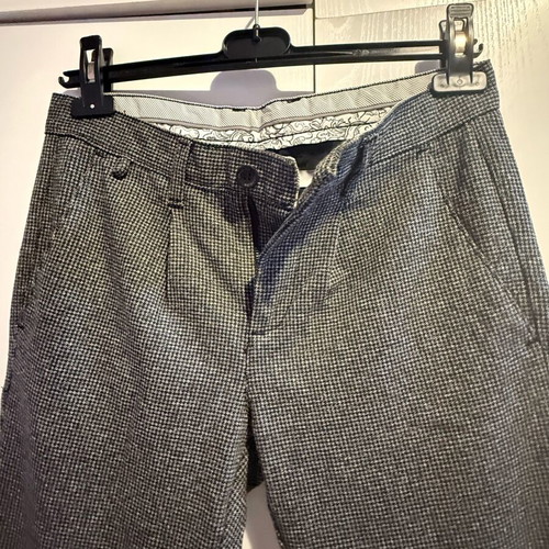 Tweed fabric pants used, size S, black and gray
