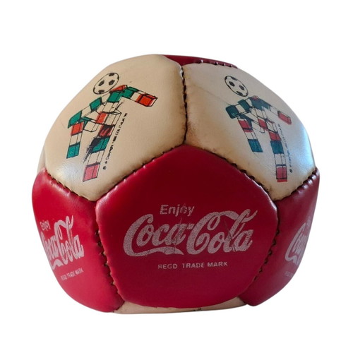 Vintage Coca-Cola Italia 90 Mini Soccer Ball collectible, like new