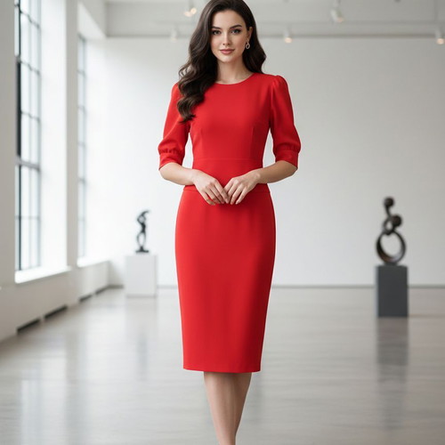 Stefania Vaidani red long dress size Small like new