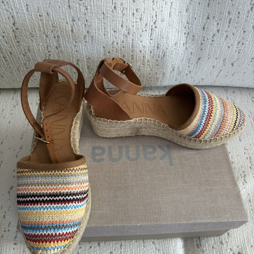 Kanna knitted women's espadrilles new, multicolor, size 37