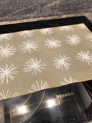 Placemats used, pack of 6 with stripes and flowers