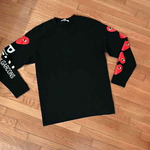 CDG long sleeve shirt, size M, black and white