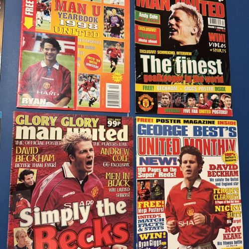 Manchester United magazines used, 8 from the 90s decade