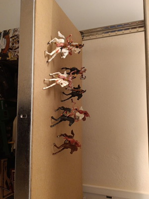 Set of 8 Indian horsemen figures