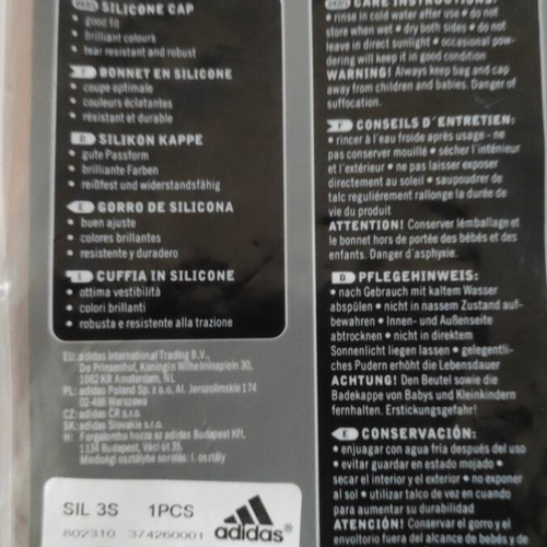 Adidas and Arena swimming caps like new, size OG