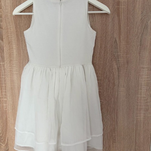 Mayoral white dress with flowers and tulle skirt like new, 10 years