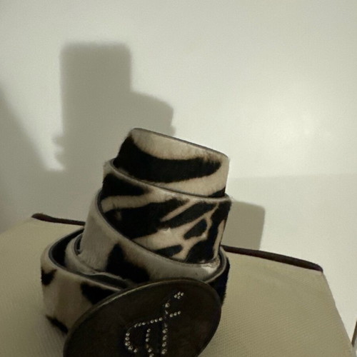 Gianfranco Ferre pony skin belt like new, beige and brown