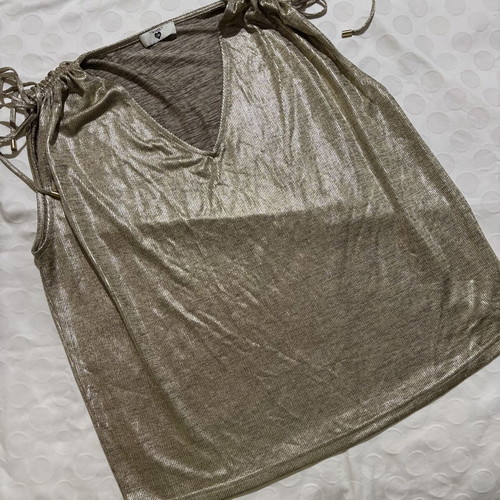 Vintage metallic sleeveless blouse size M, like new