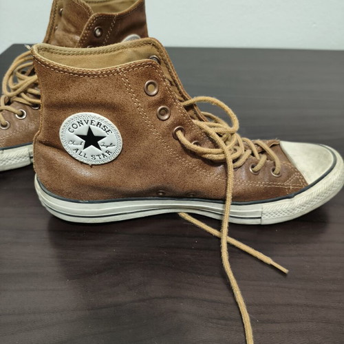 Converse Chuck Taylor 1 leather boots like new, brown, size 42