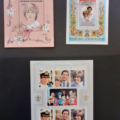 Set of 3 Royal Wedding 1981 Diana & King Charles III stamps new