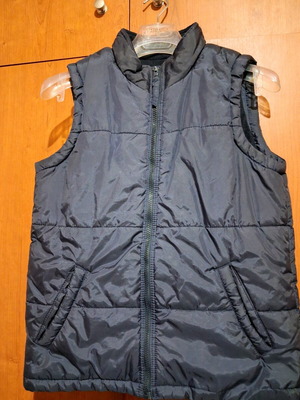 Unisex Sleeveless Jacket Used Blue S 36 8 With Inner Lining