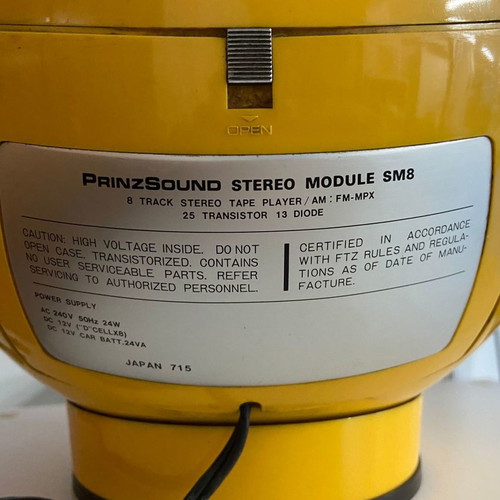 Prinzsound SM8 "Space Helmet" radio used from 1970