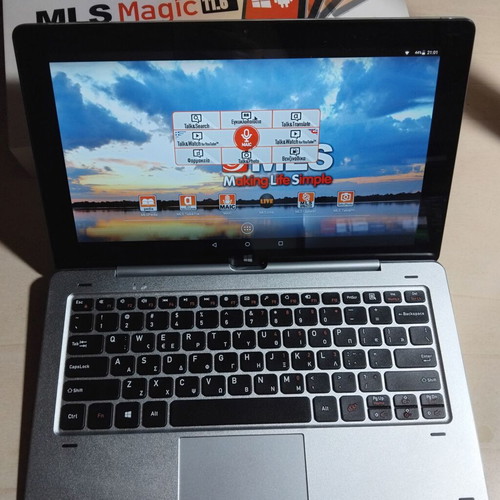 MLS Magic iQ3204 11.6 Hybrid Tablet Laptop used, Dual Boot Android Windows