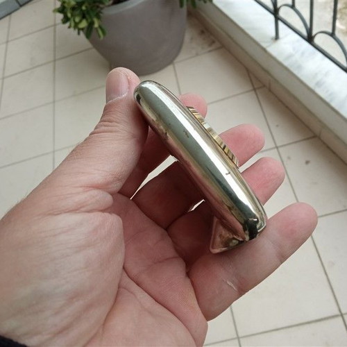 Ρολόι επιτραπέζιο μεταλλικό μεταχειρισμένο, αναλογικό
