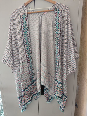 Bershka summer kimono jacket like new, multicolor, size S